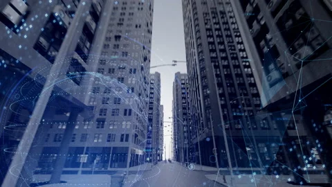 Digital City Grid C4c4 스톡 동영상 232685369