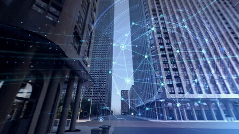 Digital City Grid D2d2 Stock Footage 232685967