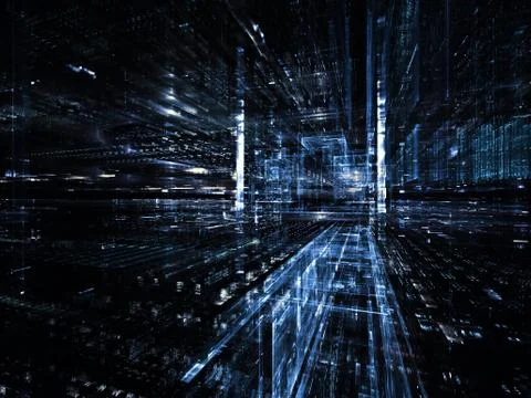 Digital City Stock Illustration