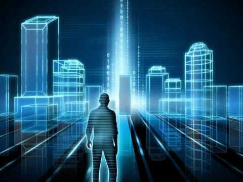 Digital city Stock Illustration