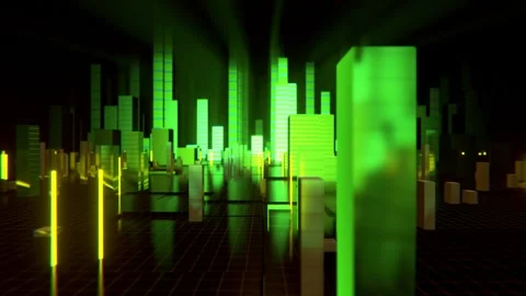 Digital city. Modern urban technologies. Futuristic AI city background. Stock Footage 240326432