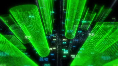 Digital City Projection Stock Footage 320119235