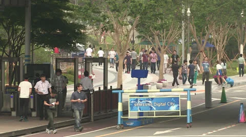 Digital City of Samsung Electronics Stock Footage 24866521