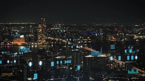 Digital City Visualization with Data Networks and Graphical Overlays Vidéo 330972658