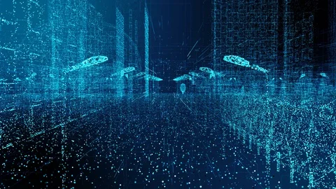 Digital cityscape architecture for networking information technology IOT Stock Footage 107575301