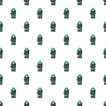 Digital clamp meter electrical equipment seamless pattern 스톡 일러스트