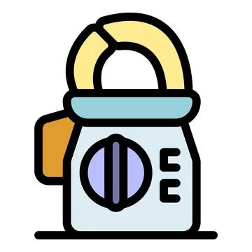 Digital clamp meter measuring electrical current イラスト素材