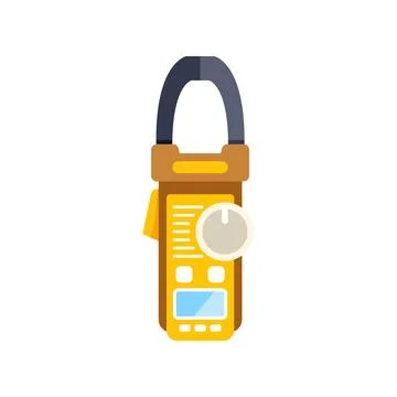 Digital clamp meter measuring electrical current equipment Stock Illustration