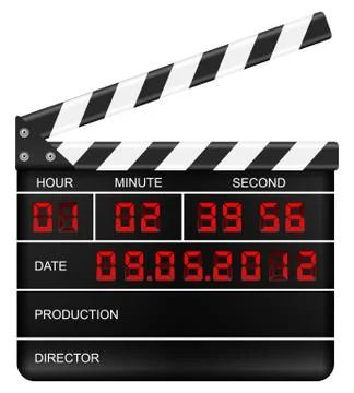 Digital clapper board Stock Illustration