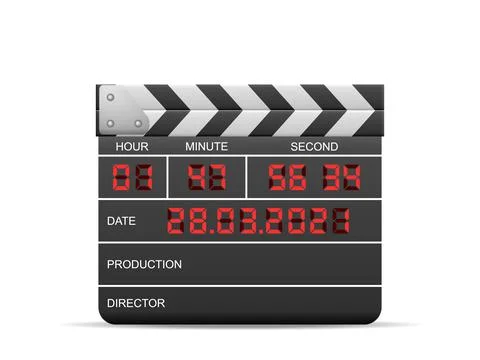 Digital clapperboard Stock Illustration