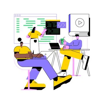 Digital classroom abstract concept vector illustration. Ilustração Stock