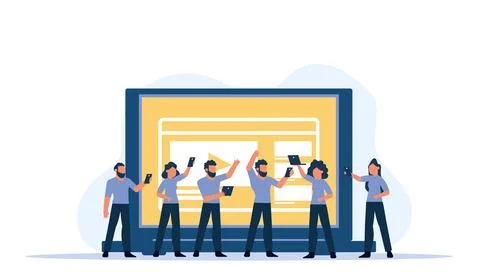 Digital classroom virtual learning education concept illustration vector. C.. Stock Illustration