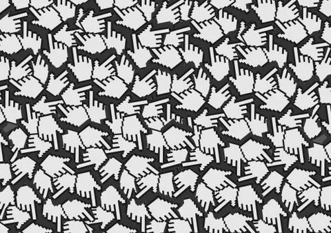 Digital Clicking Finger Repeat Pattern Abstract Vector Background Design Illustrazione stock