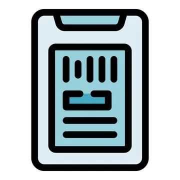 Digital clipboard icon for data management applications Stock Illustration