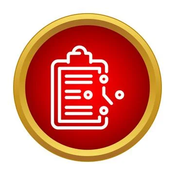 Digital clipboard icon representing data processing and reports Stock Illustration