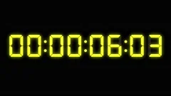 Digital clock 10 seconds countdown timer... | Stock Video | Pond5