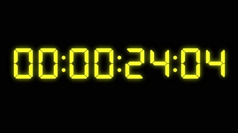 Digital clock 30 seconds countdown timer animation motion graphics Stock Footage 157053380