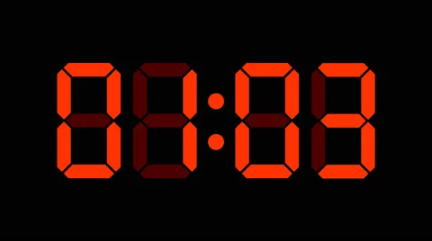 Digital clock of 60 seconds with regular hundredths - Red with marks - 30fps Stock Footage 51925752