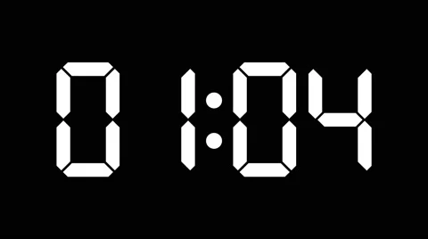 Digital clock of 60 seconds with regular hundredths - White on black - 25fps Stock Footage 51971427