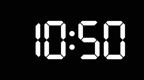 Digital clock of 60 seconds with regular hundredths - White on black - 60fps Stock Footage 51971510
