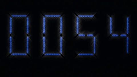 Digital Clock Of 60 Seconds Stars Edges Reverse Timelapse Stock Footage 84736111