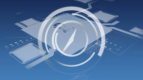 Digital clock and pad lock Stock Footage 111507561