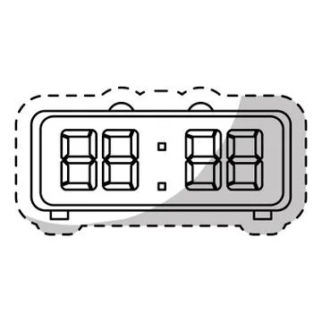 Digital clock and timer icon design Stock Illustration