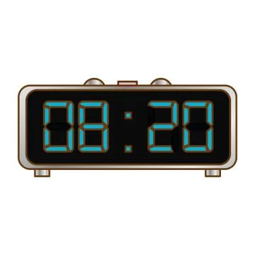 Digital clock and timer icon design Stock Illustration