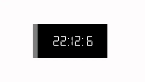 Digital clock animation with white digits. Digital clock displaying time on.. Stock Footage 337622093