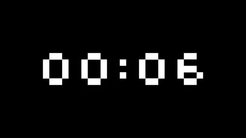 Digital Clock (Black Background) 4K Stock Footage 303408442