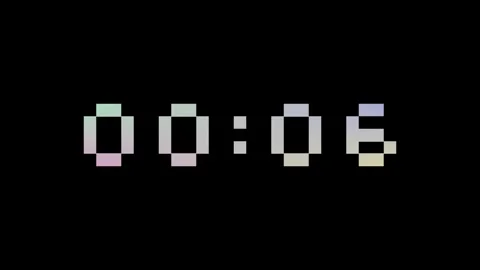 Digital Clock (Black Background) 4K Stock Footage 307681989