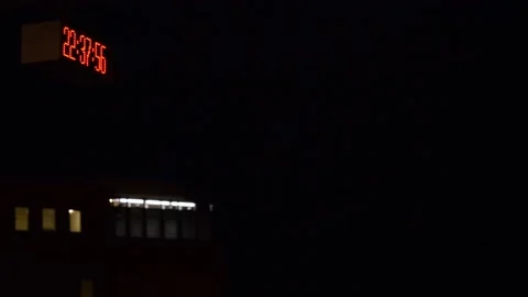 Digital clock at Bretonside bus station Stock Footage 140065847