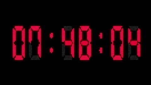 Digital clock countdown Stock Footage 101793961