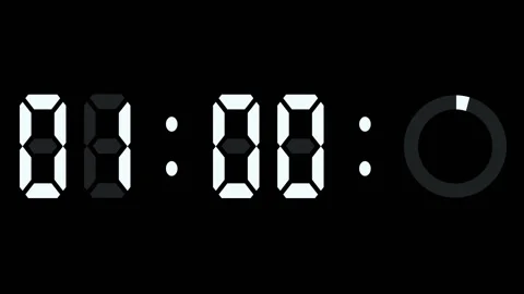 Digital clock countdown 库存影片 102059384