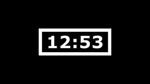 Digital clock countdown showing time passing from thirteen to twelve. Vídeos de archivo 337520617