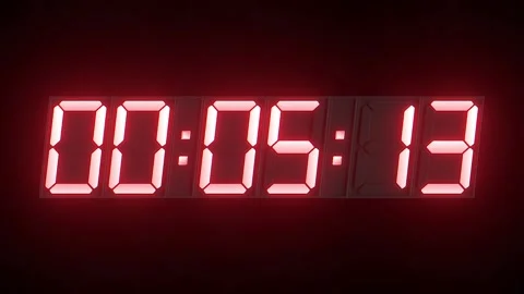 Digital Clock Countdown Timer – 10 Seconds, 3D Render Video stock 231795266