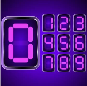 Digital clock . digital uhr nummer. vektor illustration Stock-Illustration