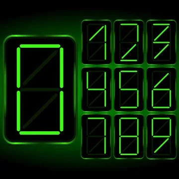 Digital clock . digital uhr nummer. vektor illustration Stock-Illustration