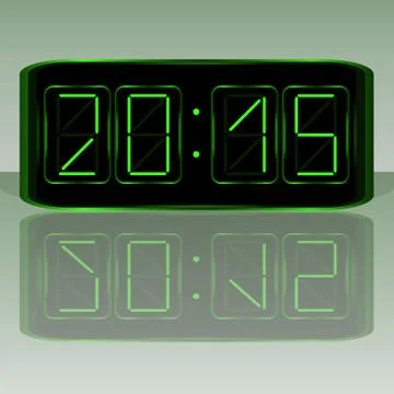 Digital clock . digital uhr nummer. vektor illustration Stock-Illustration