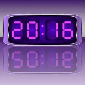 Digital Clock . Digital Uhr Nummer. Vektor illustration Stock-Illustration