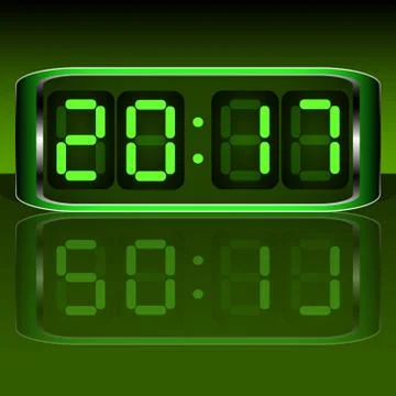 Digital Clock . Digital Uhr Nummer. Vektor illustration Stock-Illustration