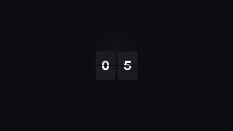Digital clock display on black background. Video stock 337011443