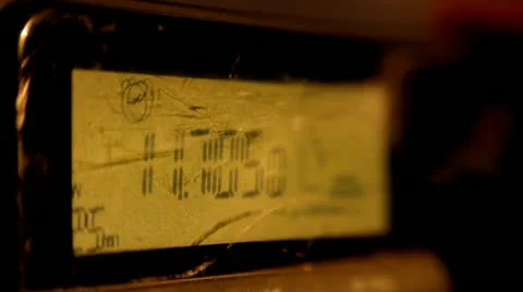 Digital Clock Display Flashing HD Video Stock Footage 22149531