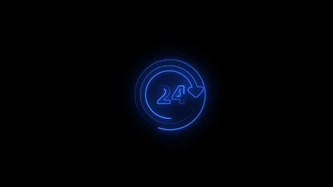 Digital clock display with glowing blue numbers in dark environment Stock Footage 345459107