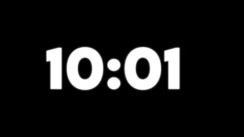 Digital clock displaying 1143 on black background with glowing white numbers Stock Footage 326662943
