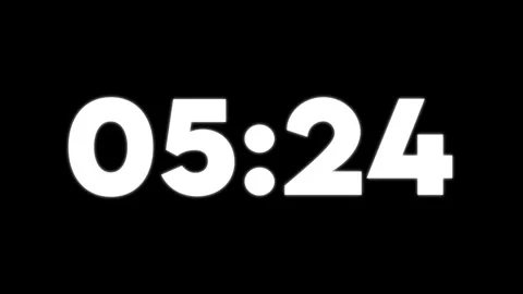 Digital Clock Displaying Time0618 White Numbers Black Background Stock Footage 326662468