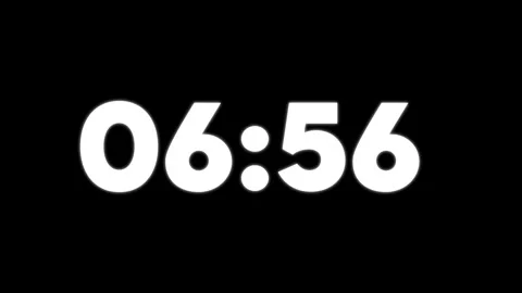 Digital Clock Displaying Time0807 White Numbers Black Background Видео 326662743