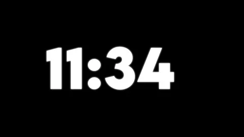 Digital Clock Displaying Time1331 White Numbers Black Background Stock Footage 326663145