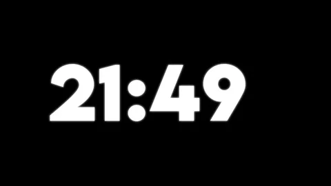 Digital Clock Displaying Time2326 White Numbers Black Background Stock Footage 326664047