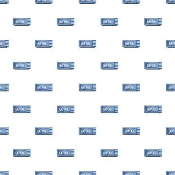 Digital clock displays repeating seamless pattern background Stock Illustration